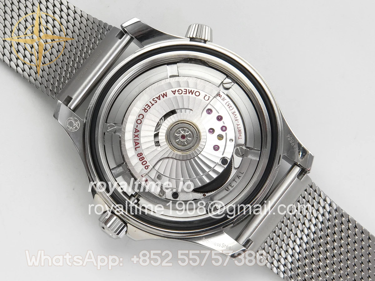 Omega Seamaster 300M Diver SS VSF Black/Orange Dial on SS Mesh Bracelet VS8806 - Image 12