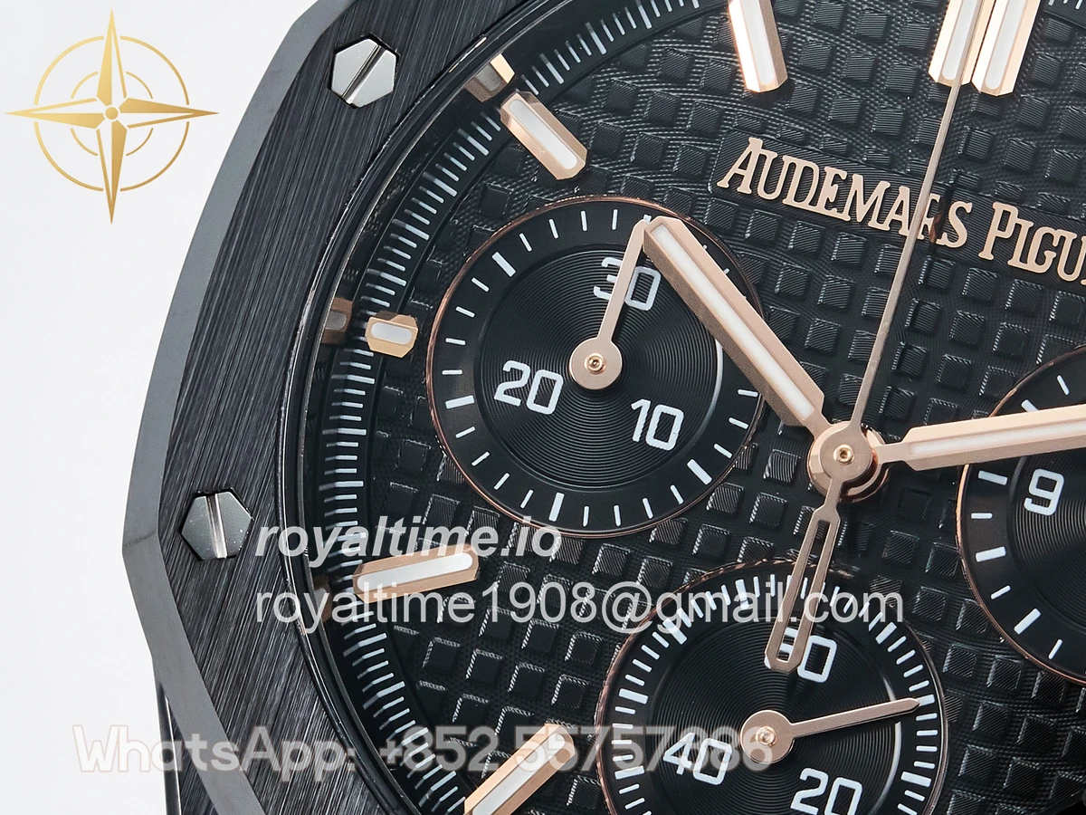 Audemars Piguet Royal Oak Chrono 26240 Black Ceramic APSF on Ceramic Bracelet SA4401 - Image 12