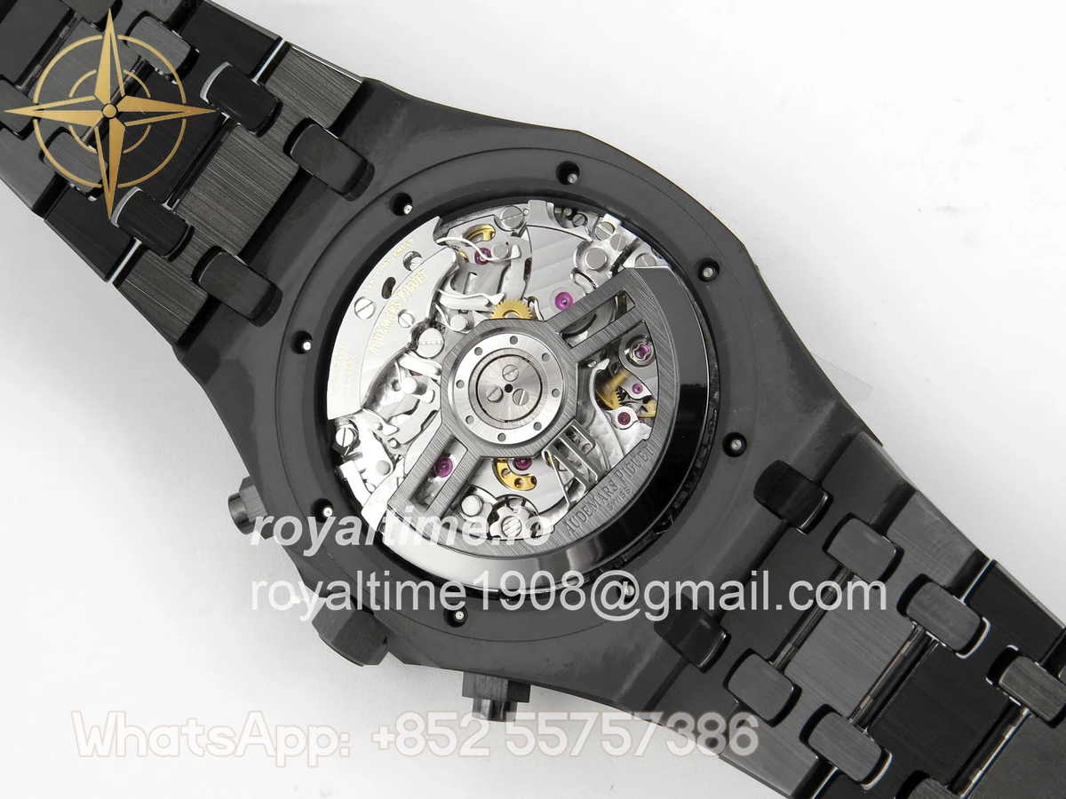 Audemars Piguet Royal Oak Chrono 26240 Black Ceramic Blue Dial APSF on Ceramic Bracelet SA4401 - Image 12