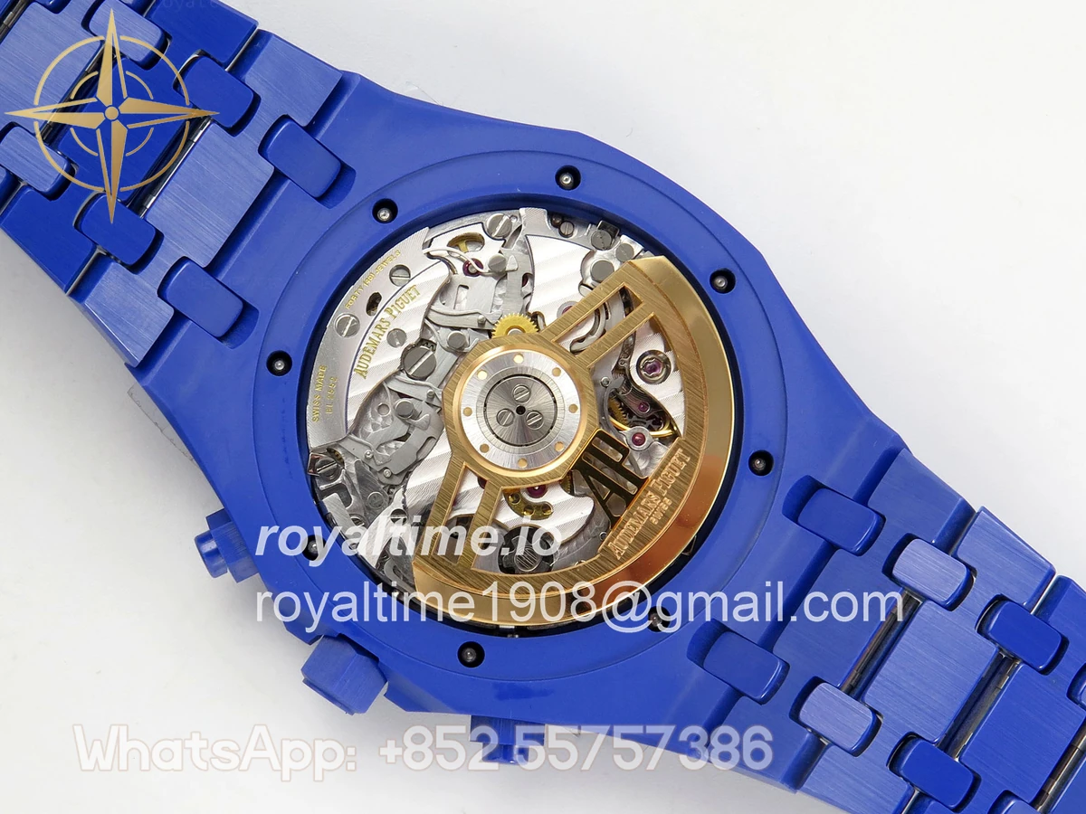 Audemars Piguet Royal Oak Chrono 26240 Blue Ceramic APSF Blue Dial On Blue Ceramic Bracelet SA4401 - Image 12