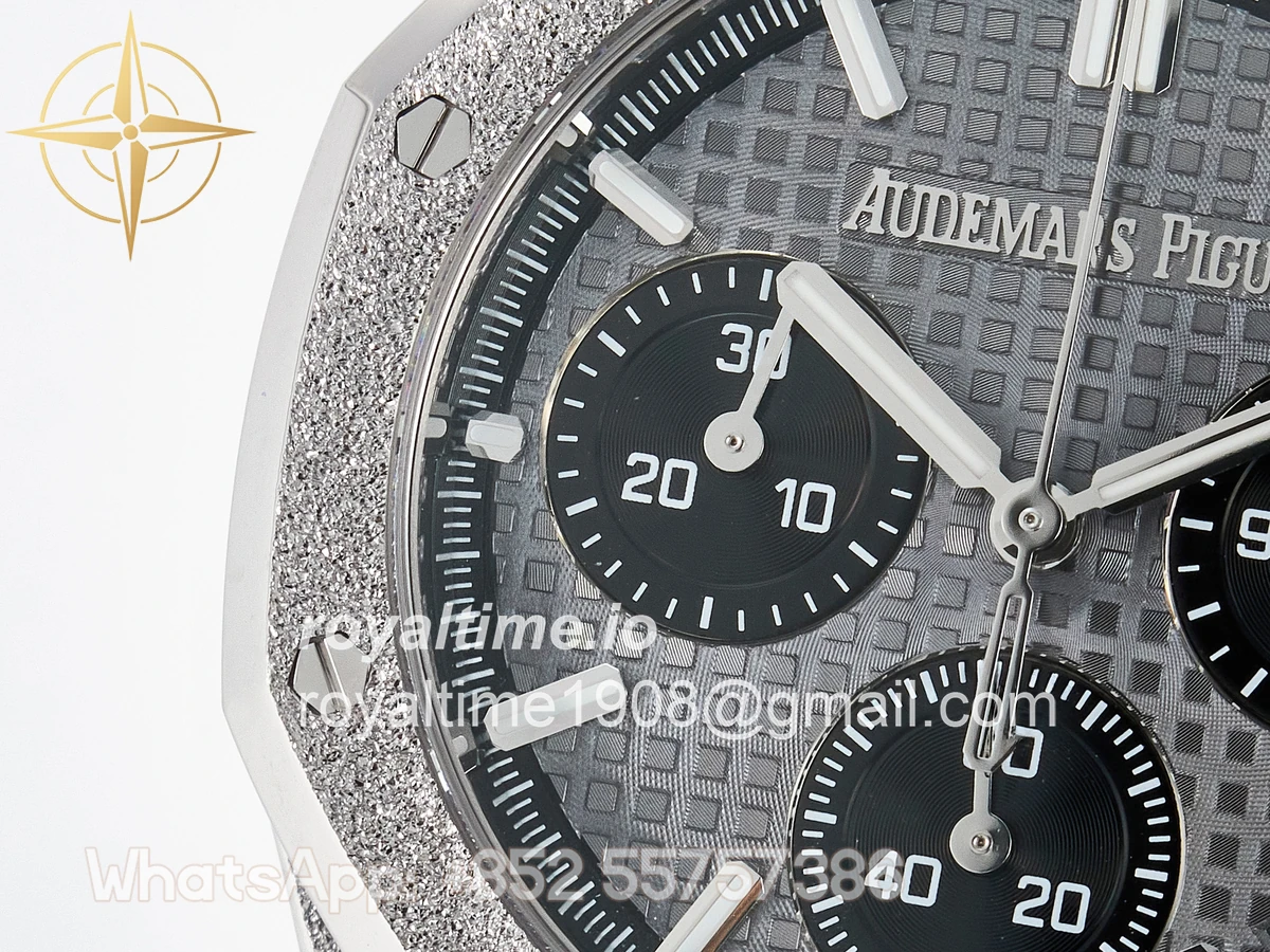 Audemars Piguet Royal Oak Chrono 26240 Frosted SS APSF Gray/Black Dial on Bracelet SA4401 - Image 12