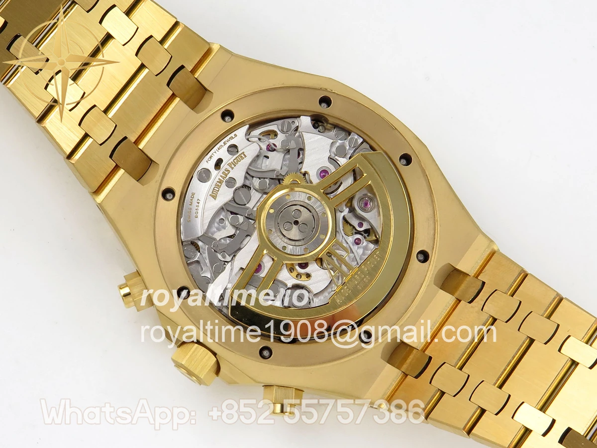 Audemars Piguet Royal Oak Chrono 26240 Frosted YG DDF YG Dial on YG Bracelet DD4401 - Image 12