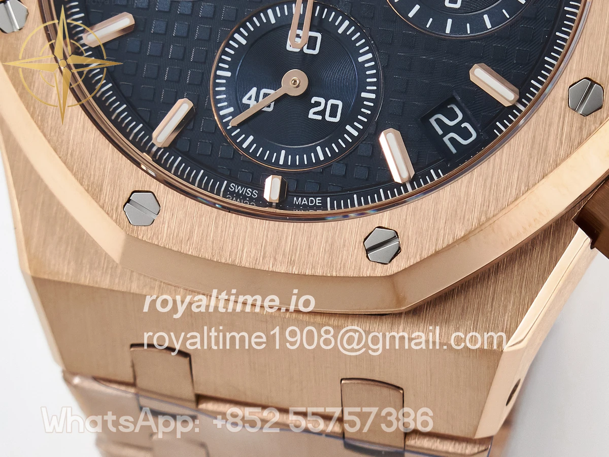 Audemars Piguet Royal Oak Chrono 26240 RG APSF Blue Dial on RG Bracelet SA4401 - Image 12