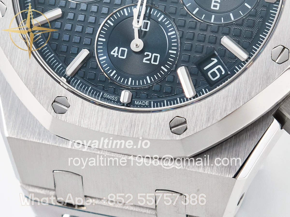 Audemars Piguet Royal Oak Chrono 26240 SS APSF Blue Dial on SS Bracelet SA4401 - Image 12