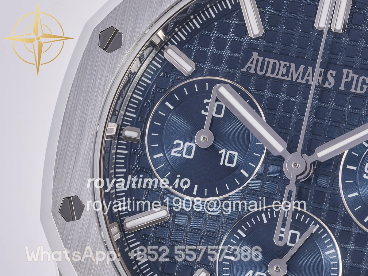 Audemars Piguet Royal Oak Chrono 26240 SS DDF Blue Dial on SS Bracelet DD4401 (50th Anniversary) - Image 12