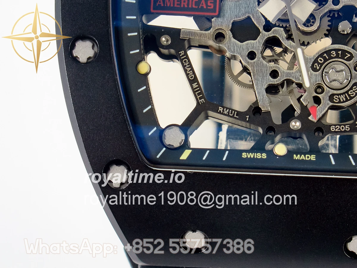 Richard Mille RM035-02 Black Ceramic SONIC Skeleton Dial on Black Rubber Strap RMUL1 - Image 12