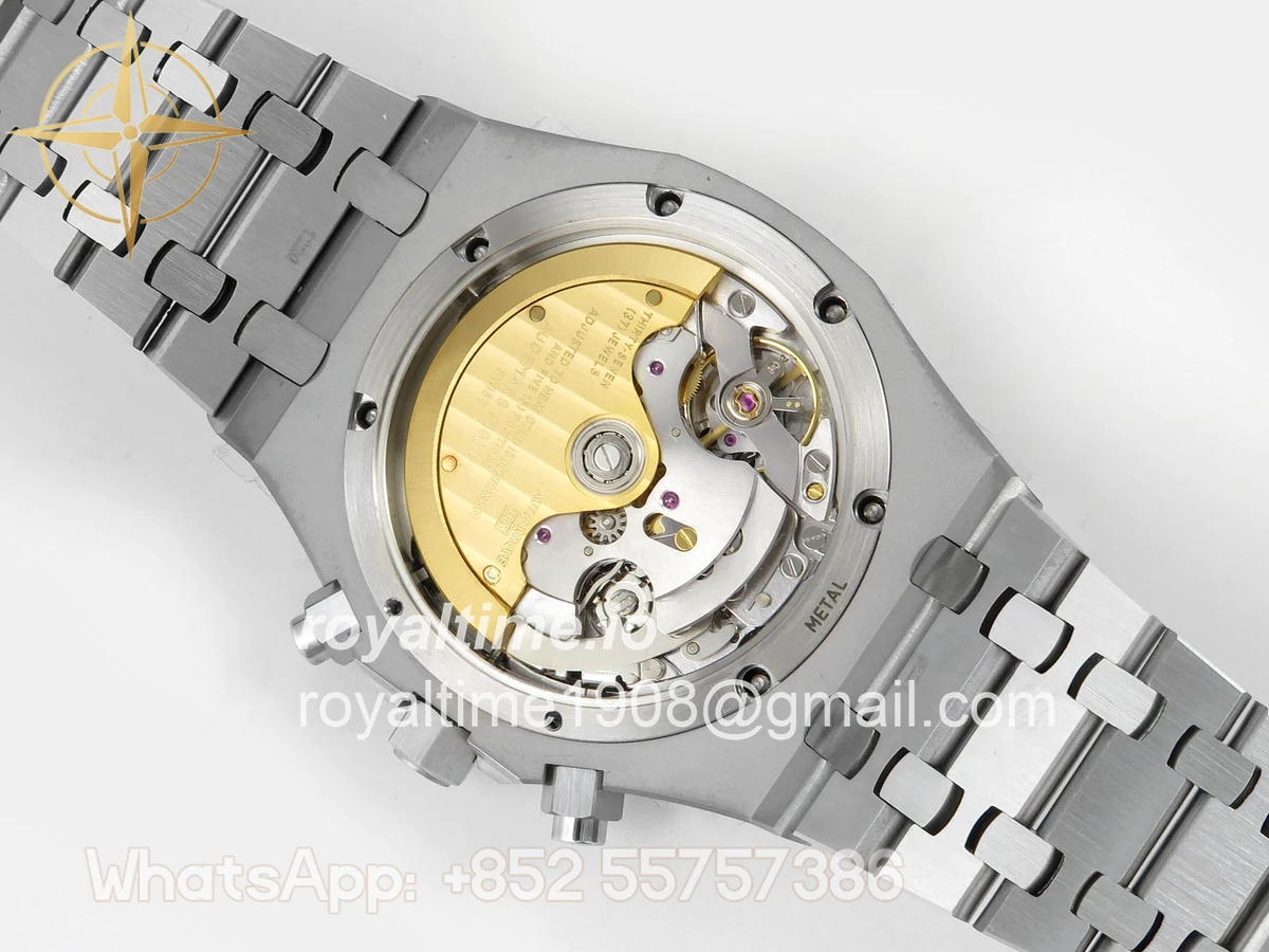 Audemars Piguet Royal Oak Chrono 26331 Frosted SS APSF Blue/White Dial on Bracelet A2385 - Image 12