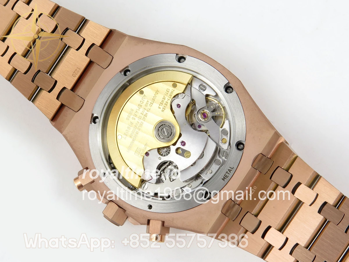 Audemars Piguet Royal Oak Chrono 26331 RG APSF Blue/RG Dial on RG Bracelet A2385 - Image 12