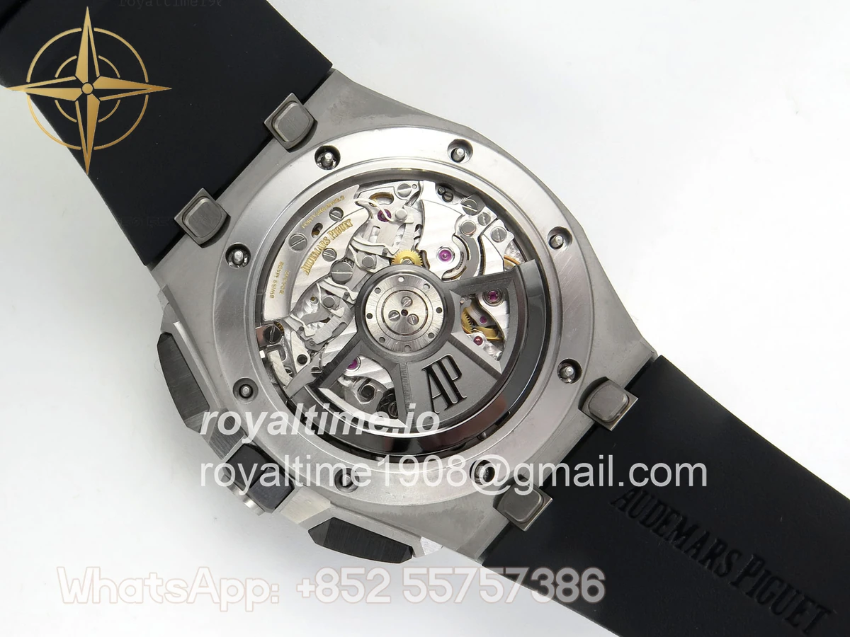 Audemars Piguet Royal Oak Offshore 43mm 26420 Ceramic Bezel SS DDF Black Dial On Black Rubber Strap DD4401 - Image 12