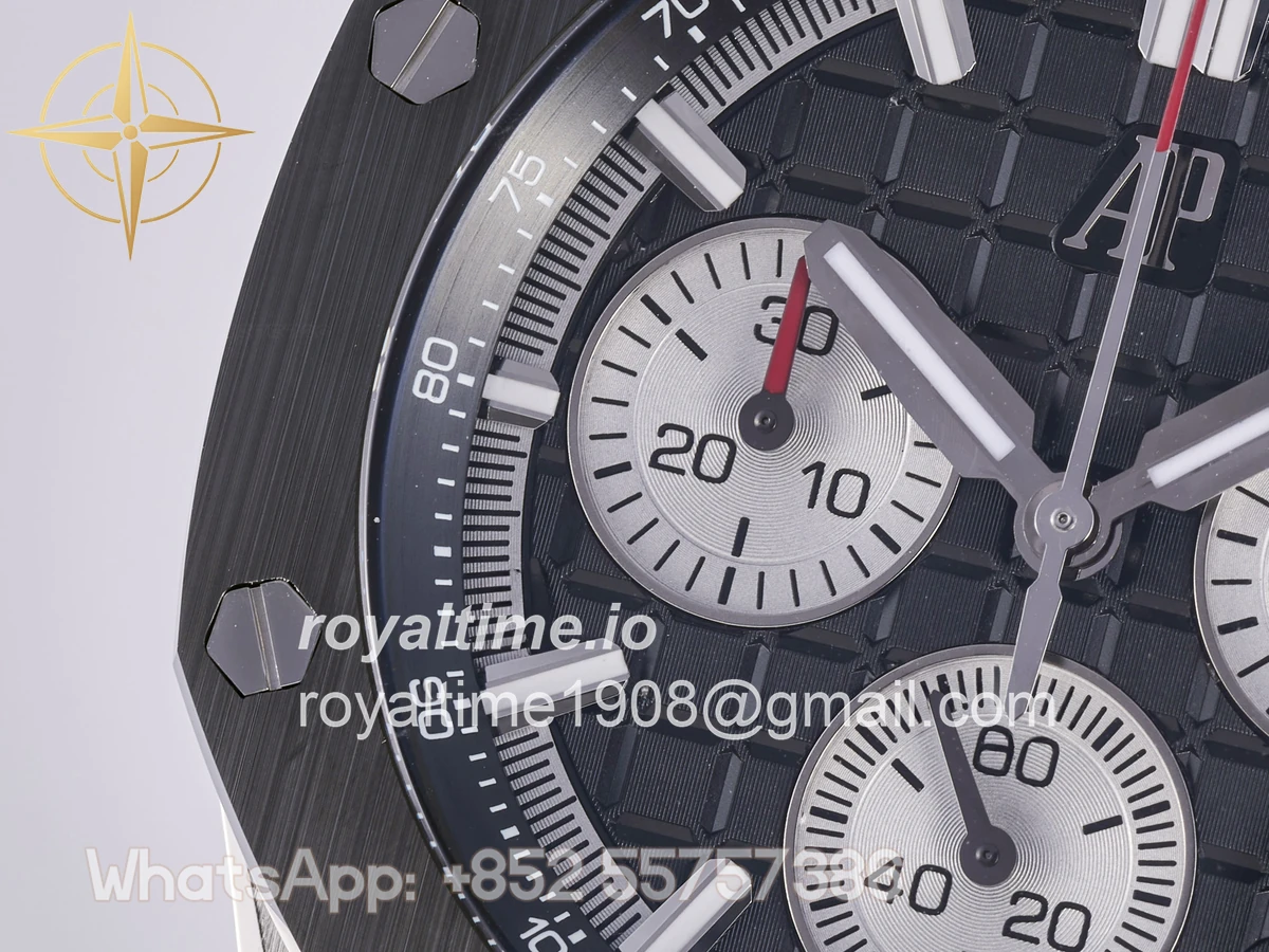 Audemars Piguet Royal Oak Offshore 43mm 26420so SS DDF Black/White Dial on Black Rubber Strap DD4401 - Image 12