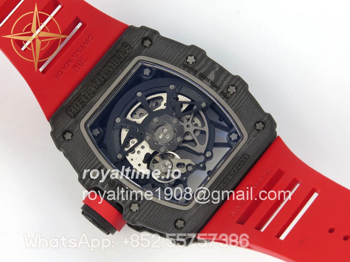 Richard Mille RM035-02 NTPT ZF Skeleton Dial on Red Rubber Strap RMAL1 V7 - Image 12