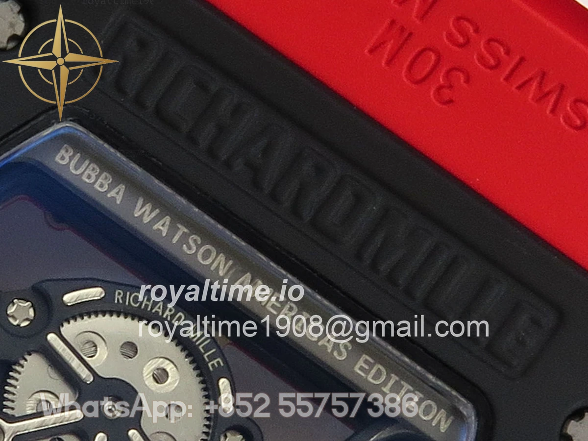 Richard Mille RM055 Black Ceramic APSF on Red Inner Bezel on Red Rubber Strap RMUL2 - Image 12