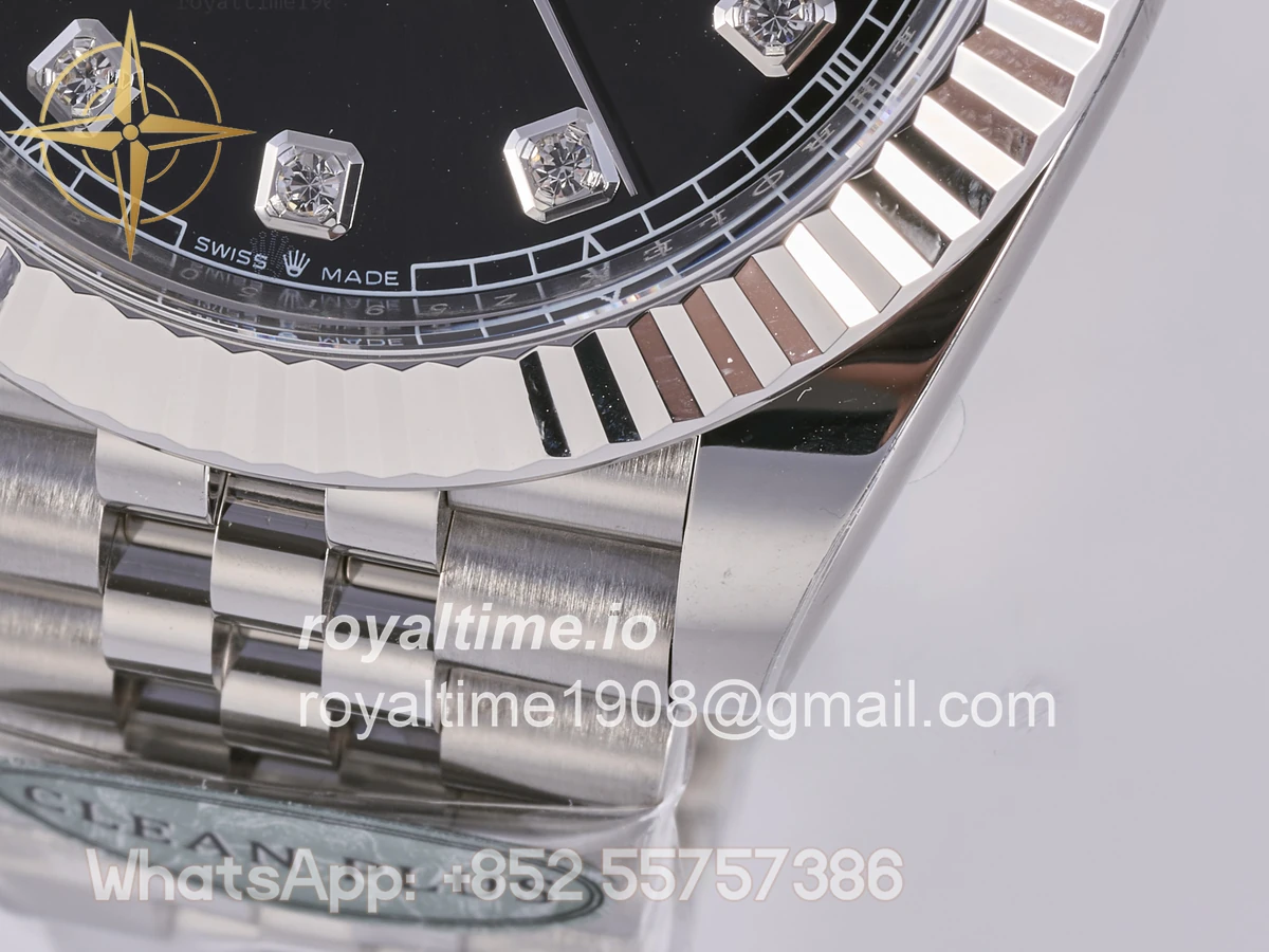 Rolex DateJust 41 126334 Clean Plus 904L Steel Black Diamonds Dial on Jubilee Bracelet JH3235 (Free Sprung) - Image 12