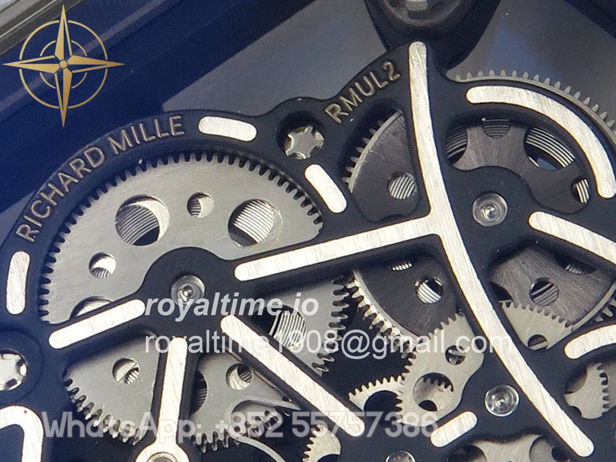 Richard Mille RM055 Gray Ceramic MLF on Gray Rubber Strap RMUL2 V2 (Brushed Ribs) - Image 12