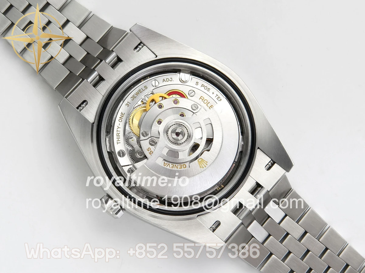 Rolex DateJust 41 126334 ERF Gray Dial Green Roman on Jubilee Bracelet JH3235 (Free Sprung) Weighted 132g - Image 12