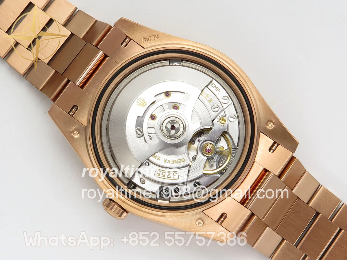 Rolex Day Date 40 RG TMF Gray Ombre Roman Dial on President Bracelet VR3255 (Weighted) 208g - Image 13