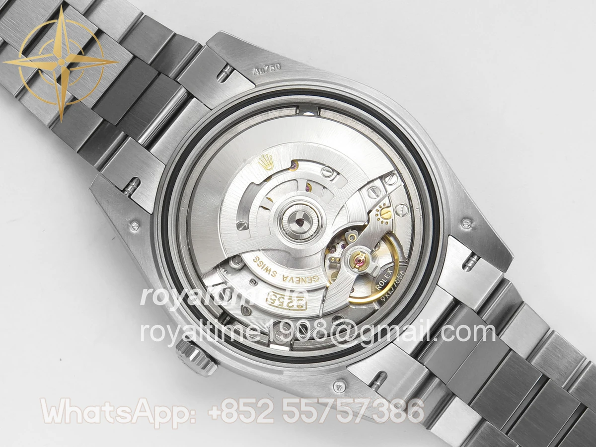 Rolex Day Date 40 SS TMF Silver Textured Stick Dial on President Bracelet VR3255 (Weighted) 208g - Image 13