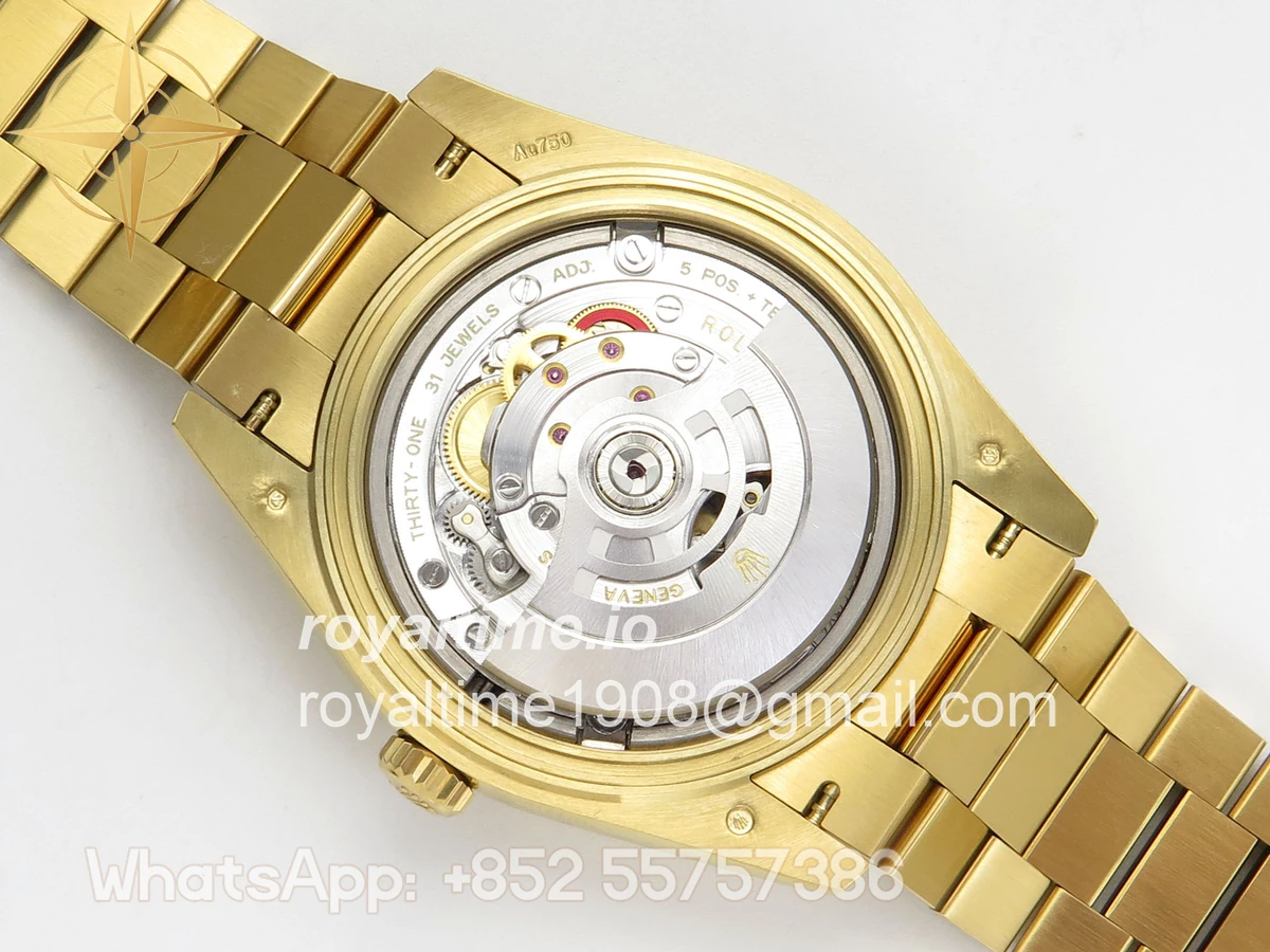 Rolex Day Date 40 YG TMF YG Stick Dial on President Bracelet VR3255 (Weighted) 208g - Image 13