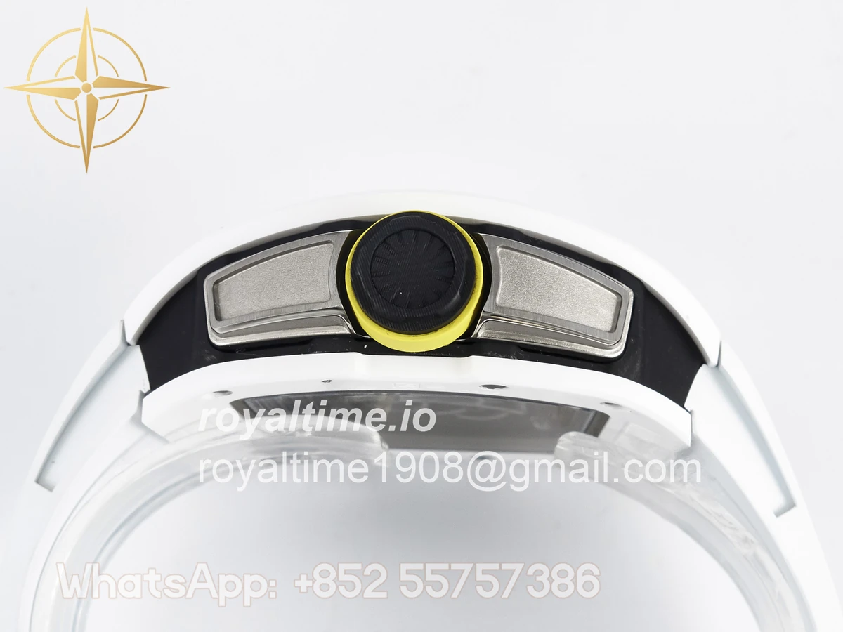 Richard Mille RM061 White Ceramic ZF on White Rubber Strap RMUL2 - Image 13