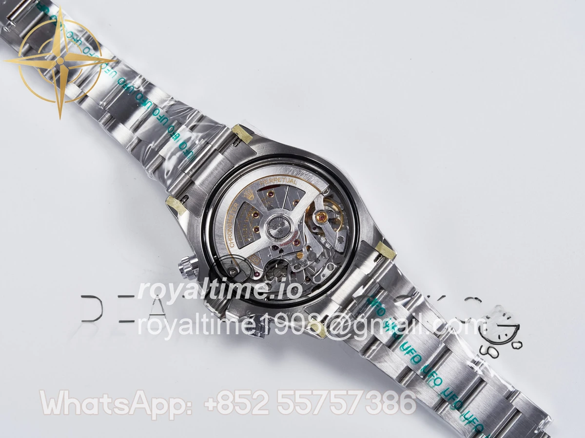 Rolex Daytona 126500 UFO 904L Steel Black Dial on SS Bracelet UF4131 (Free Sprung) - Image 13