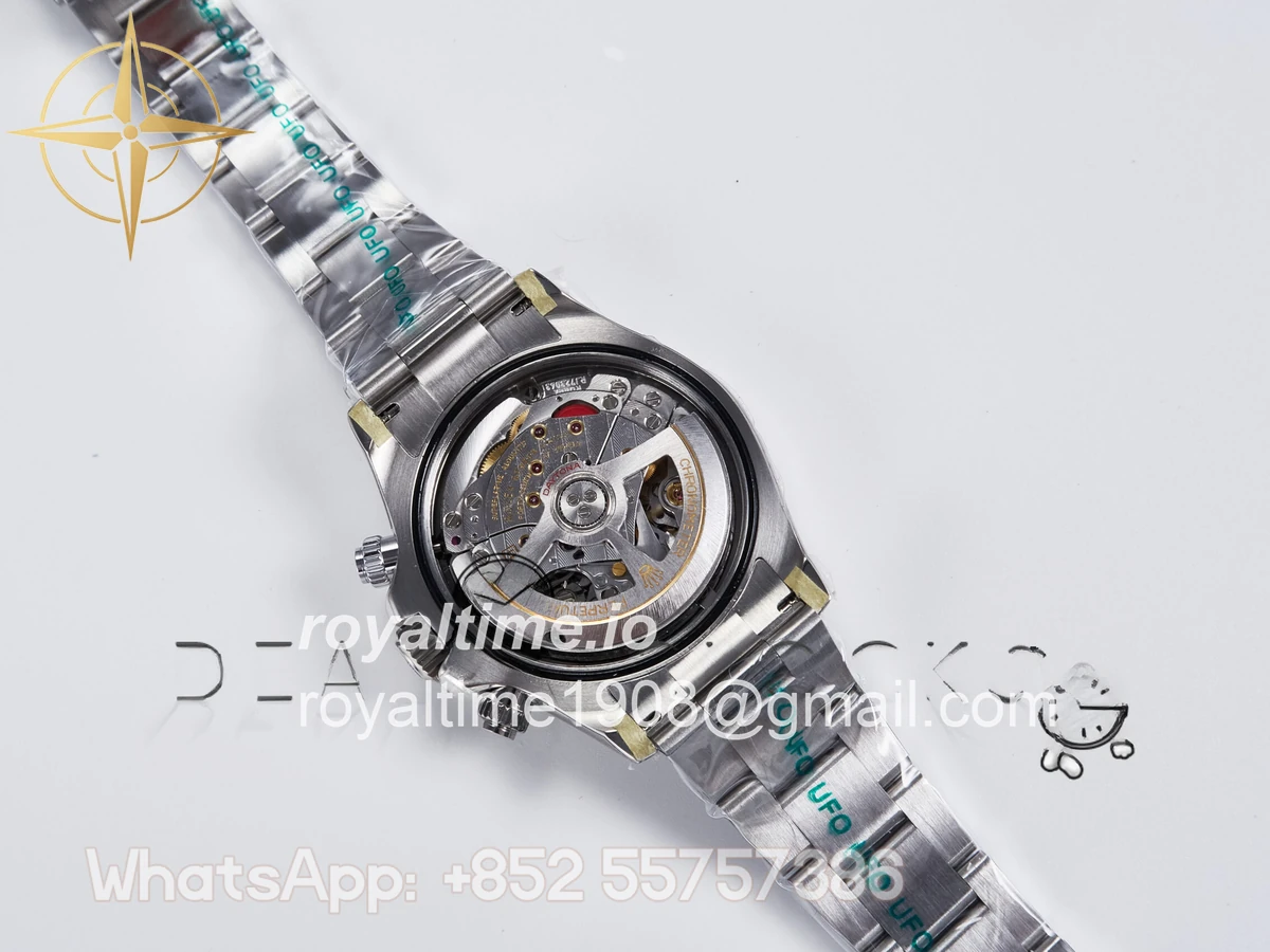 Rolex Daytona 126500 UFO 904L Steel White Dial on SS Bracelet UF4131 (Free Sprung) - Image 13