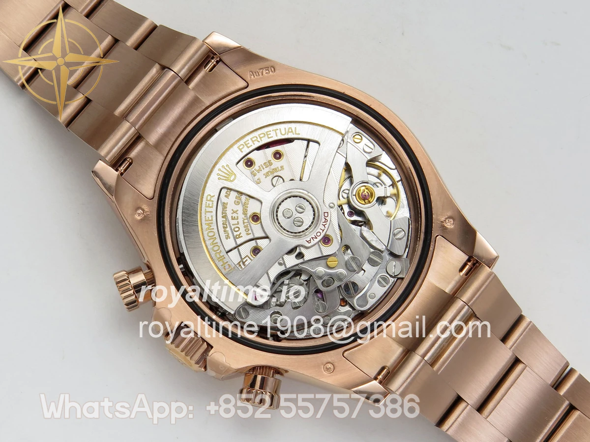 Rolex Daytona 126505 RG UFO Black/RG Dial on RG Bracelet UF4131 (Free Sprung) - Image 13