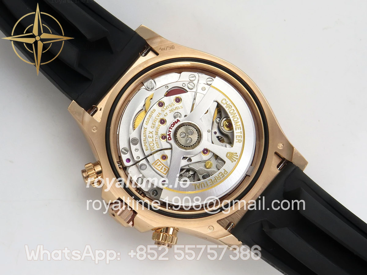 Rolex Daytona 126515 ARF Black/RG Stick Dial on Oysterflex Strap DD4131 V2 (Weighted) - Image 13