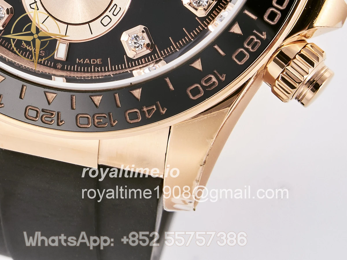 Rolex Daytona 126515 TMF Black/RG Diamonds Dial on Oysterflex Strap DD4131 - Image 13