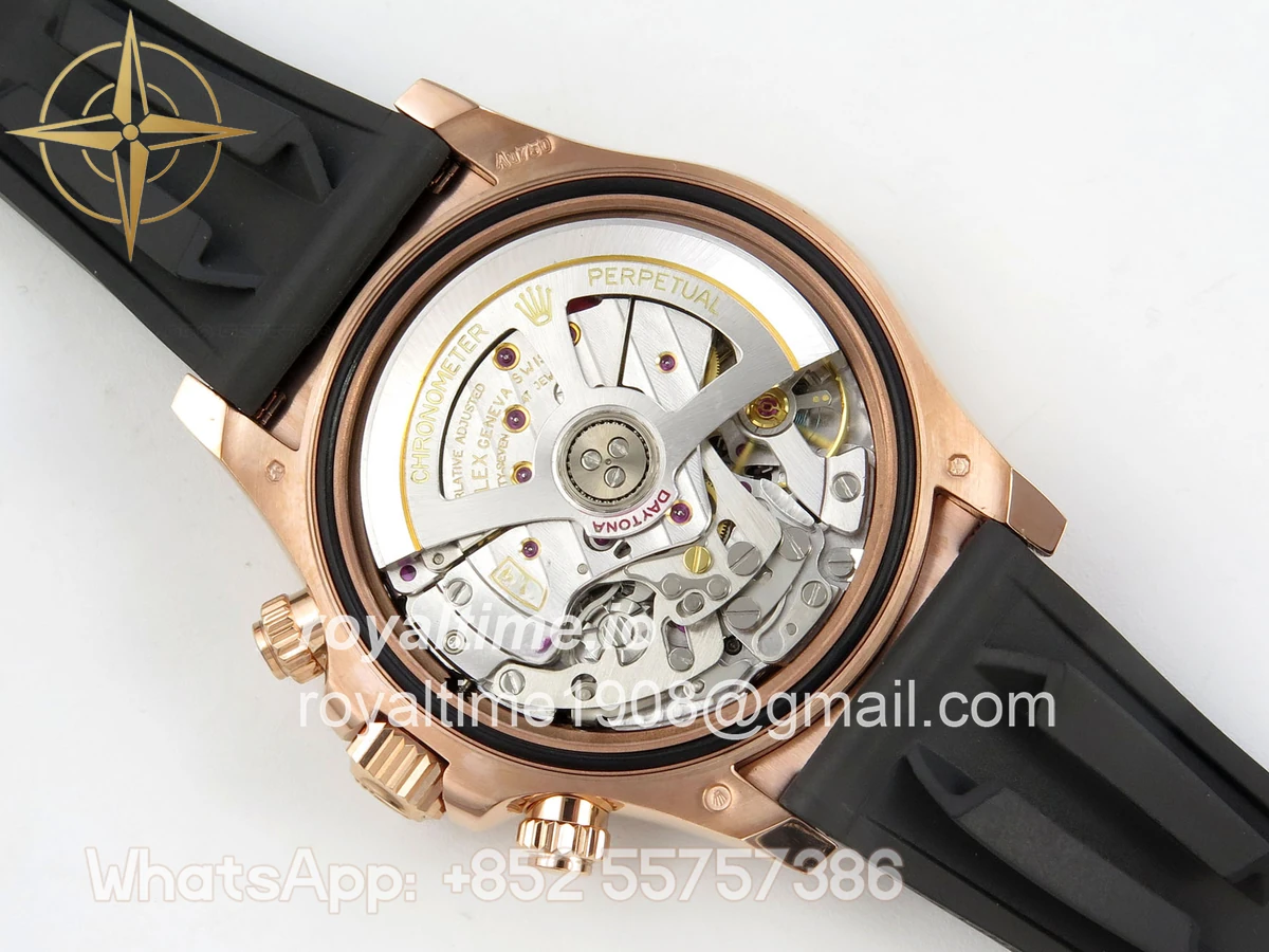 Rolex Daytona 126515 TMF Black/RG Diamonds Dial on Oysterflex Strap DD4131(162g) - Image 13