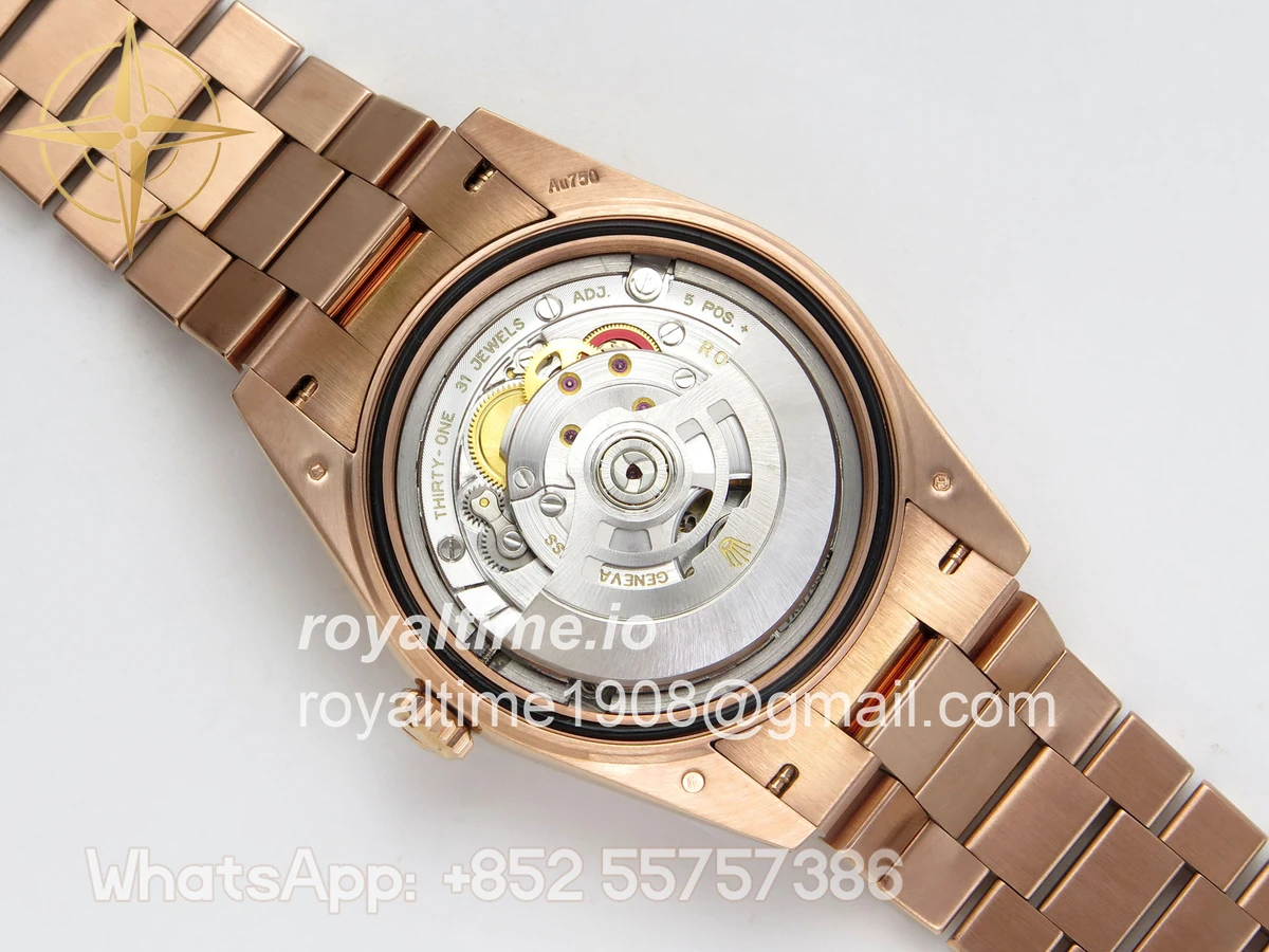 Rolex Day Date 40 RG TMF Brown Ombre Roman Dial on President Bracelet VR3255 (220g) - Image 13