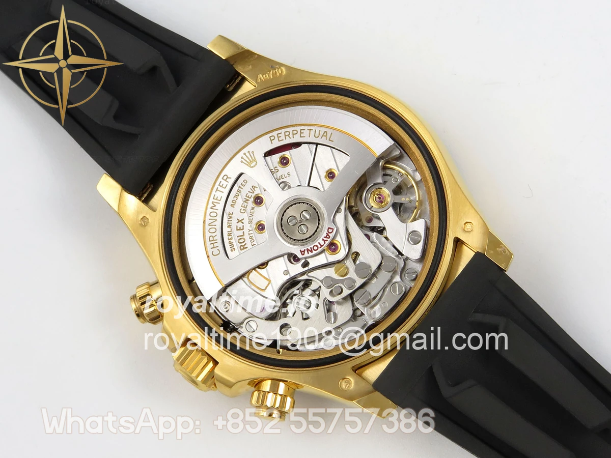 Rolex Daytona 126518 TMF YG/Black Dial on Oysterflex Strap SH4131 (Weighted) - Image 13