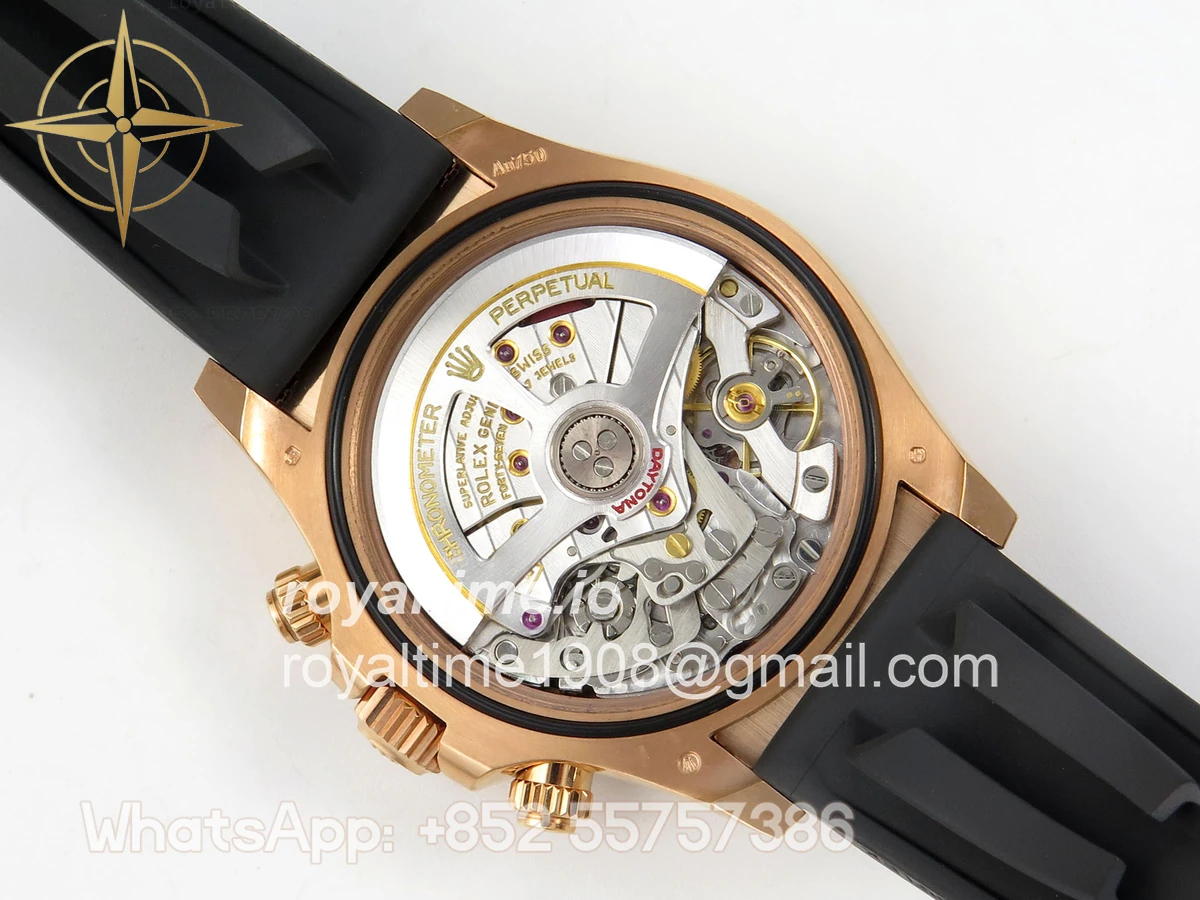 Rolex Daytona 126515 RG Clean Plus 904L Steel RG/Black Dial on Oysterflex Strap DD4131 - Image 13