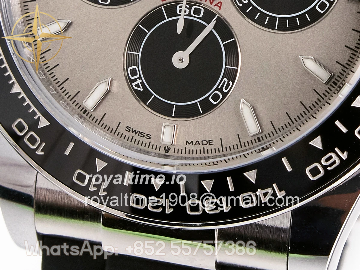 Rolex Daytona 126519 SS ARF Silver/Black Stick Dial on Oysterflex Strap DD4131 V2 (Weighted) - Image 13
