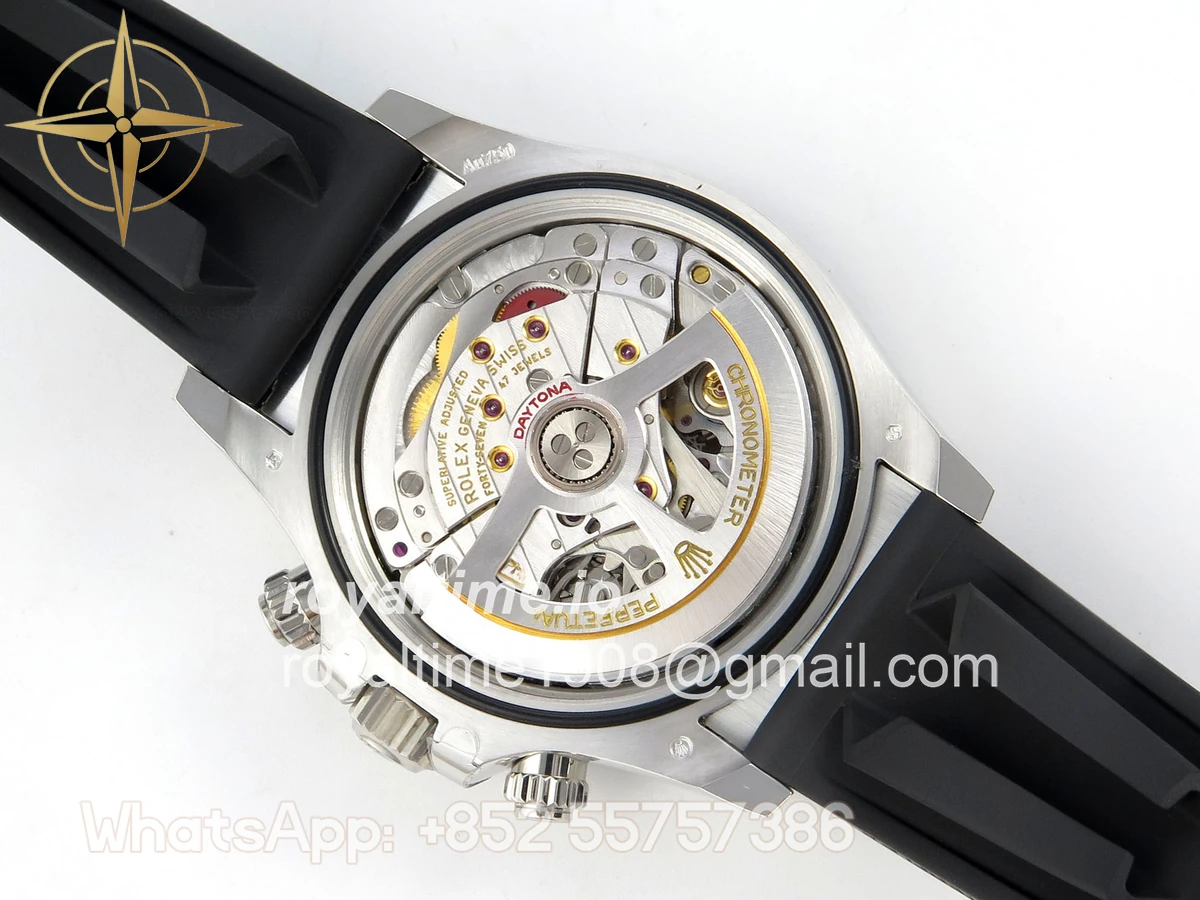 Rolex Daytona 126519 SS Clean Plus Black/Gray Dial on Black Rubber Strap DD4131 - Image 13