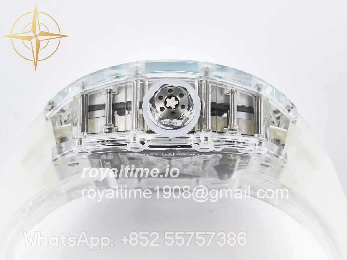 Richard Mille RM56-02 Transparent Tourbillon RMF Skeleton White Dial on Transparent Rubber Strap - Image 13