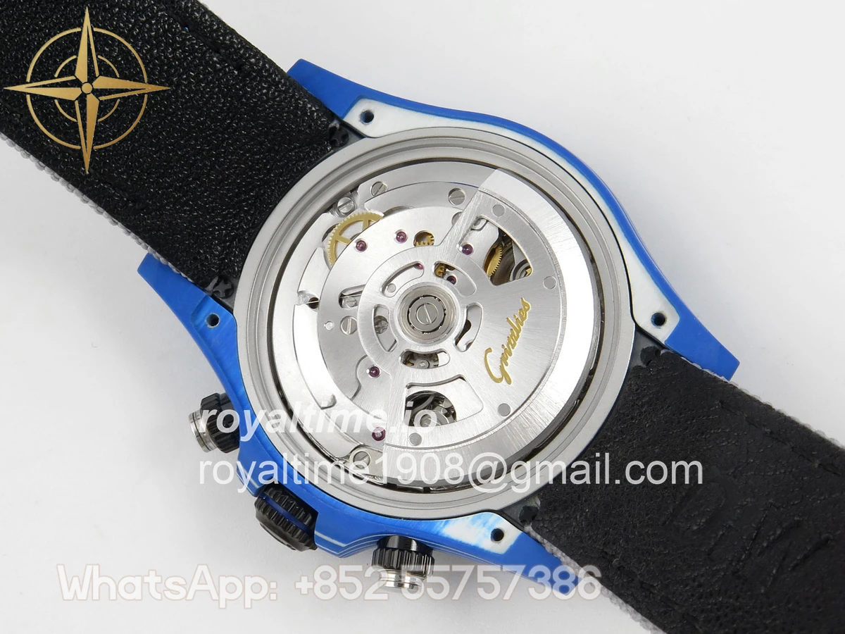 Rolex Daytona DIW Blue Carbon Case DIWF Edition Gray Crystal Dial on Gray Nylon Strap DD4801 - Image 13