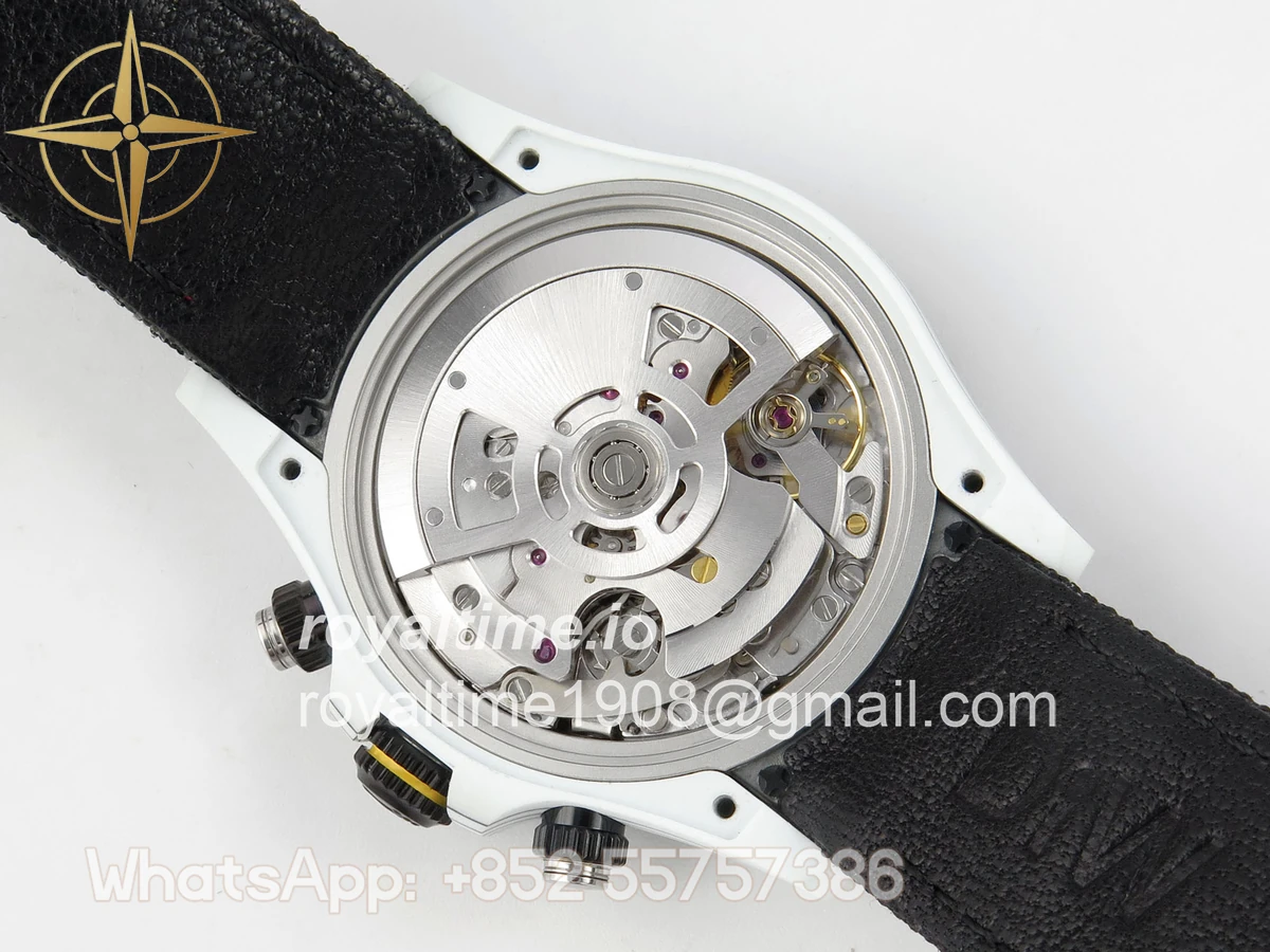 Rolex Daytona DIW Ferrari White Carbon DIWF White Dial on Black Nylon Strap DD4801 - Image 13