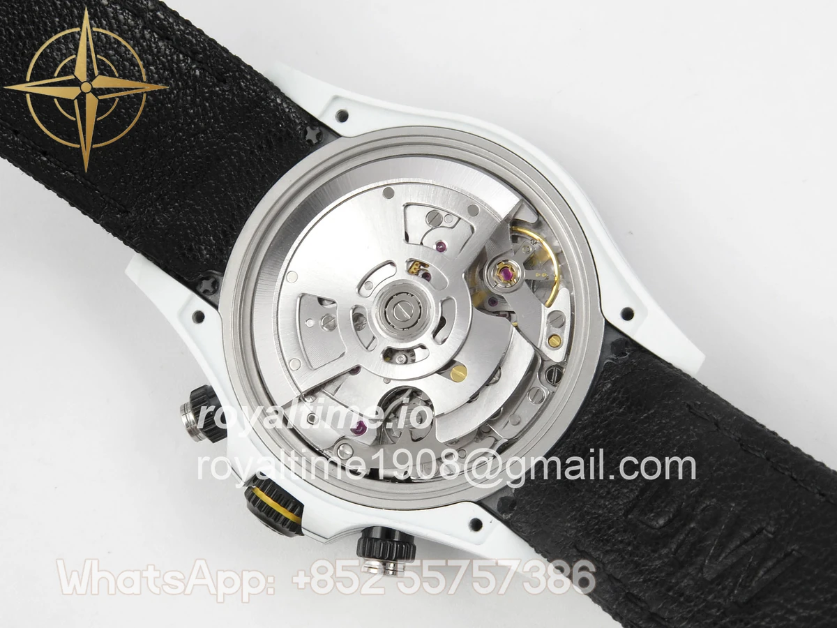 Rolex Daytona DIW Ferrari White Carbon DIWF White Italy Dial on Black Nylon Strap DD4801 - Image 13