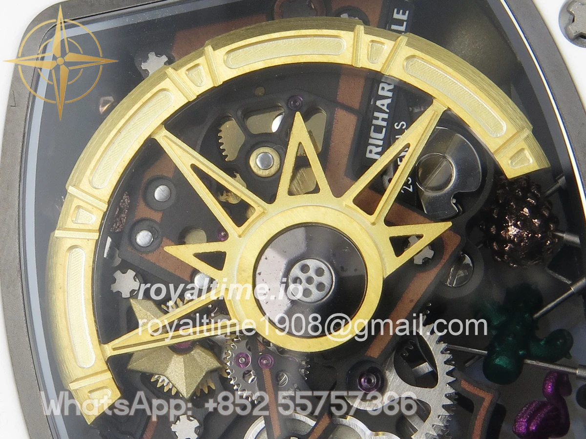 Richard Mille RM88 Tourbillon Smiley White Ceramic RMF on White Velcro Strap - Image 13