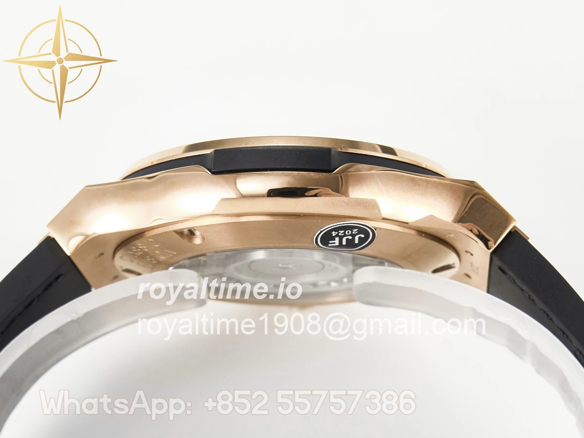 Hublot Classic Fusion 38mm RG JJF Black Dial on Black Gummy Leather Strap - Image 13