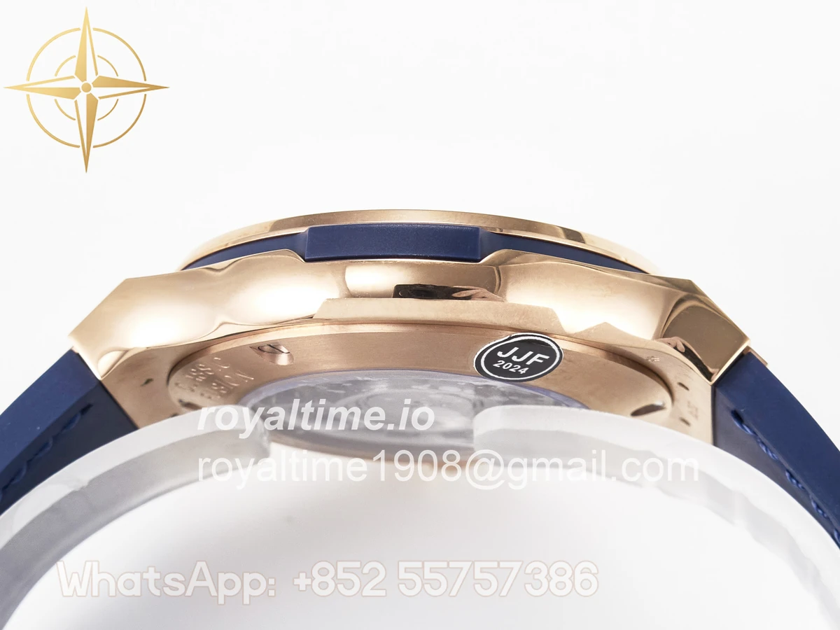 Hublot Classic Fusion 38mm RG JJF Blue Dial on Blue Gummy Leather Strap - Image 13