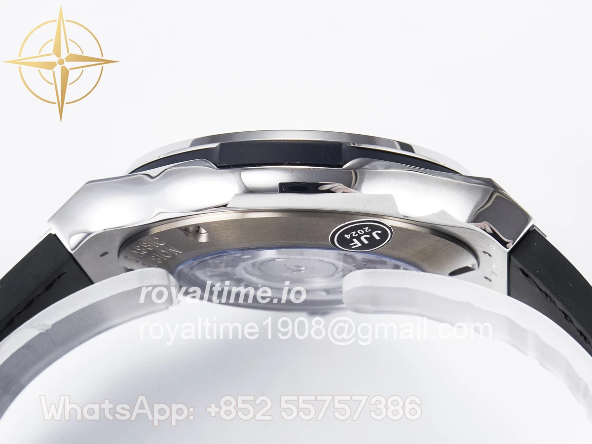 Hublot Classic Fusion 38mm SS JJF Gray Dial on Black Gummy Leather Strap - Image 13