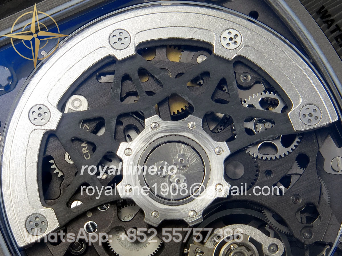 Richard Mille Umi Maker's RM67-02 Black NTPT France Blue/Red/White Skeleton Dial on Nylon strap CRMA7 V2 - Image 13