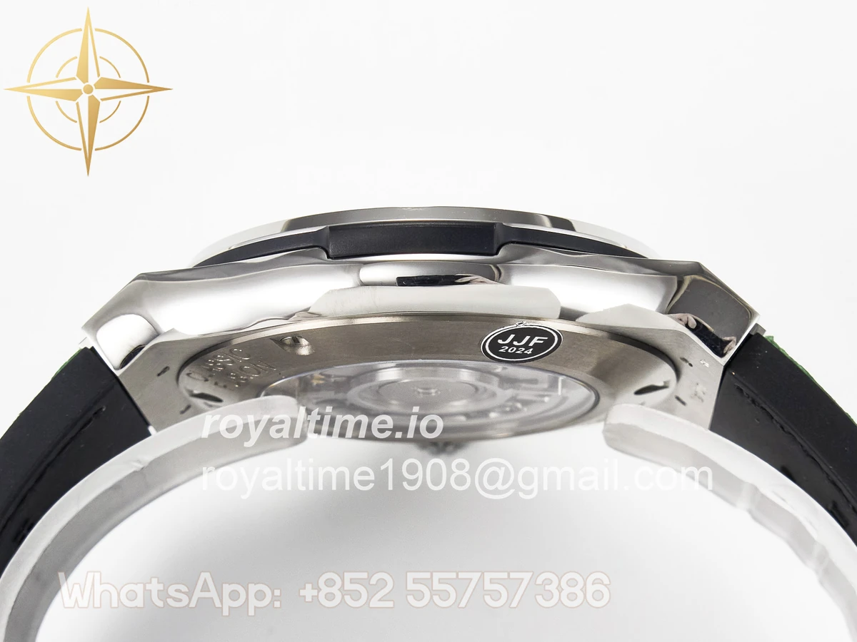 Hublot Classic Fusion 42mm SS JJF Green Dial on Green Gummy Leather Strap - Image 13