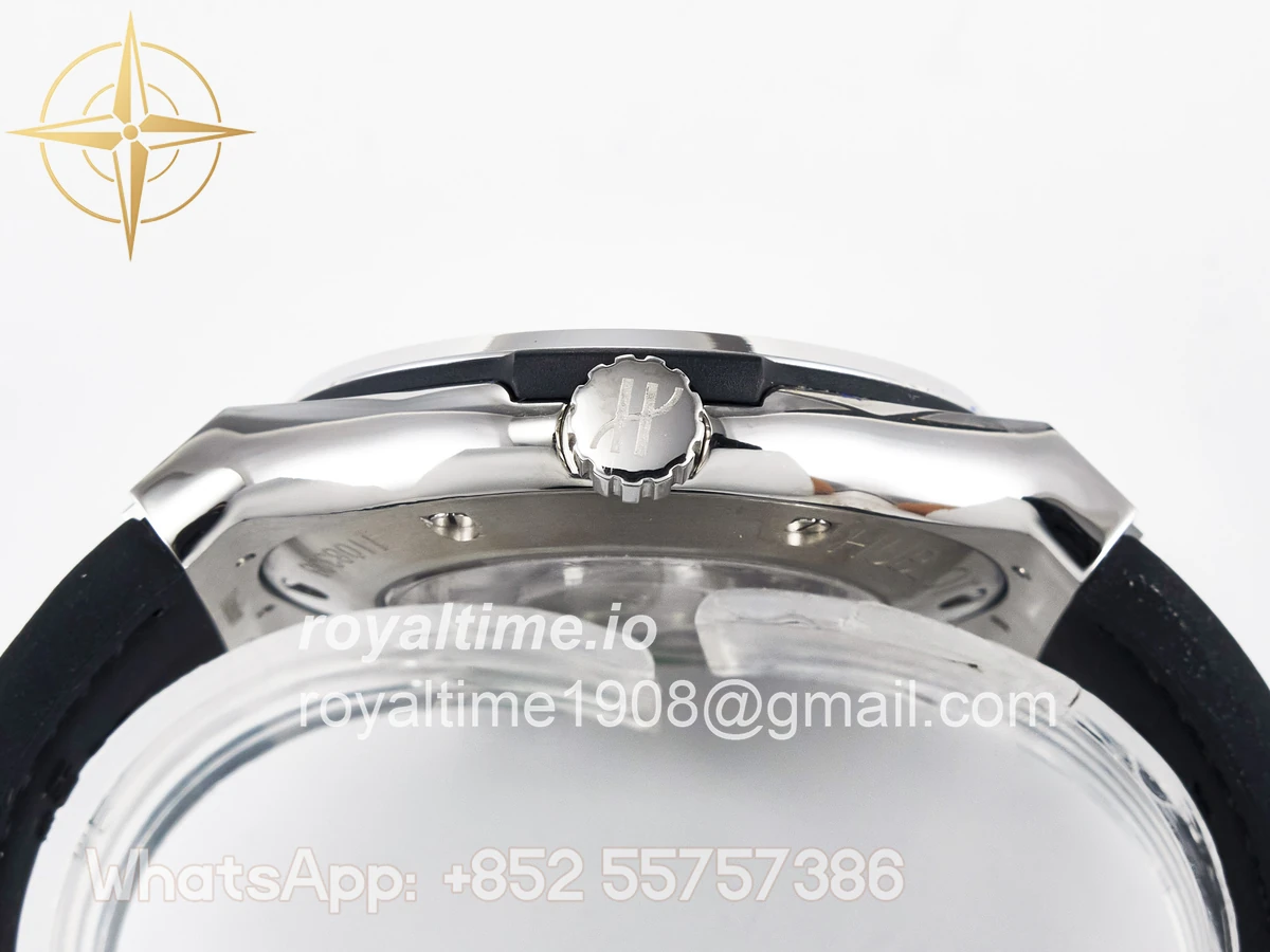 Hublot Classic Fusion Bang 42mm HBF Gray Dial Diamonds Bezel on Gray Leather Strap A2892 - Image 13