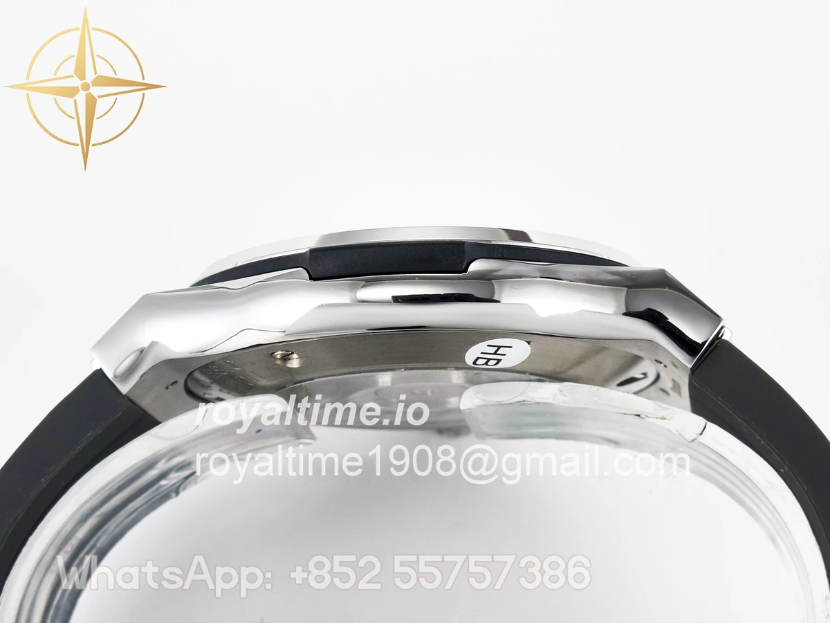 Hublot Classic Fusion Bang 42mm HBF Gray Dial Diamonds Bezel on Gray Rubber Strap A2892 - Image 13