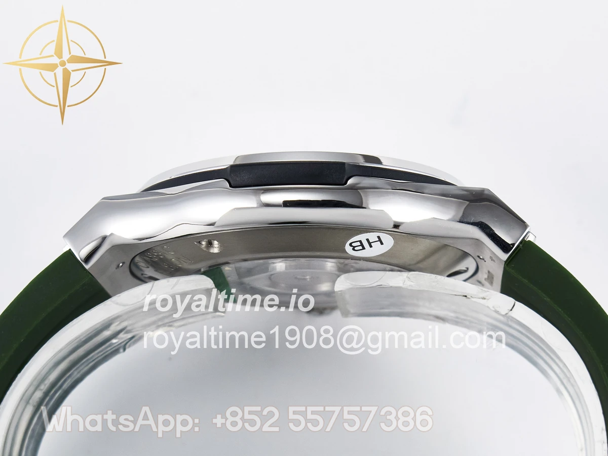 Hublot Classic Fusion Bang 42mm HBF Green Dial Diamonds Bezel on Green Rubber Strap A2892 - Image 13