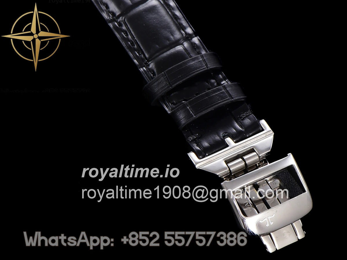 Jaeger-LeCoultre Master Calendar Silver Dial in Steel on Black Leather Strap - Image 13