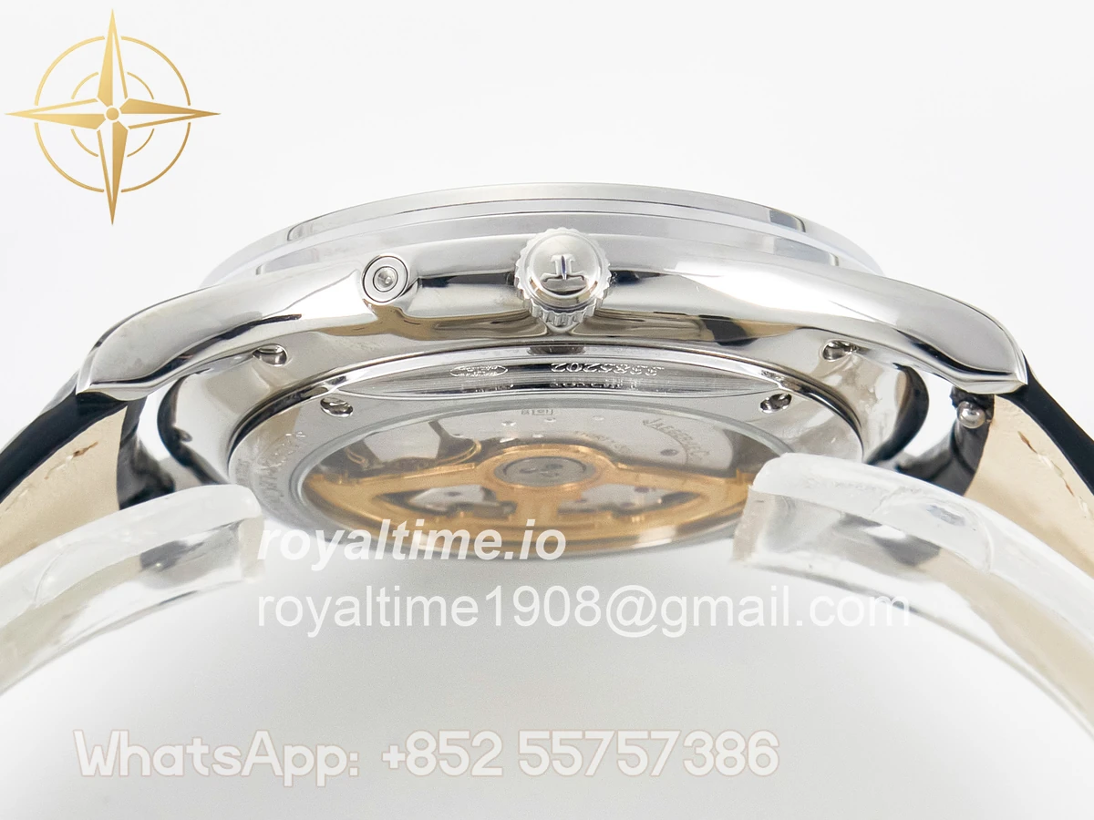 Jaeger-LeCoultre Master Ultra Thin Moon 1368420 SS Z+F Blue Dial on Black Leather Strap SA925 - Image 13