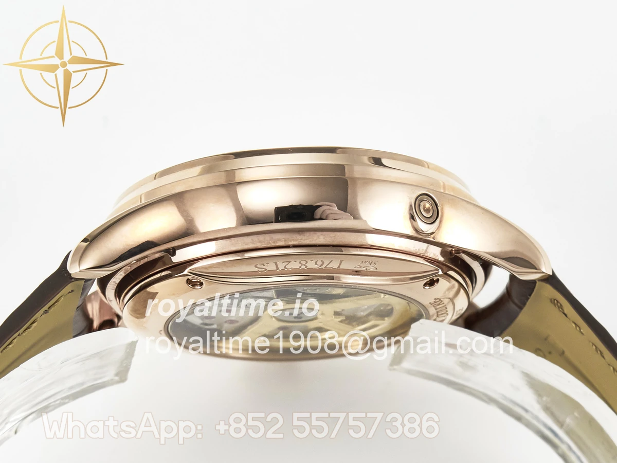 Jaeger-LeCoultre Master Ultra Thin Perpetual Calendar RG V9F Cream Dial on Brown Leather Strap A868 V2 - Image 13